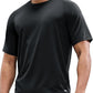 MIER Men's Dry Fit Workout T-Shirts Athletic Running Tee Short Sleeve Crew Neck Gym Tops, Polyester, Moisture Wicking