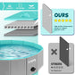 Furrybaby Dog Pool, Kiddie Pool Hard Plastic Foldable Dog Pools for Large Dogs Portable Pet Doggie Wading Swimming (Grey 47'') Indoor and Outdoor