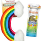 Meowijuana Rainbow Bundle | Get Kickin' Refillable Rainbow Toy and Cloud 9 Catnip Blend | Promotes Play and Cat Health | Includes North American Organic Catnip