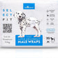 Paw Inspired Select Fit Male Dog Diapers, Disposable Male Wraps with Wetness Indicator| Belly Bands for Small, Medium, Large Dogs (Medium, 20 Count)