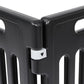 BIRDROCK HOME Dog Playpen w/Door, 12 Panel, 25.6in H | Strong Plastic, Non-Slip Puppy Playpen, Secure Pet Gate | Indoor Outdoor Fence | Configurable Panels | Small to Medium Pets - Black