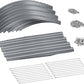 Land Guard 8×2×1ft Galvanized Raised Garden Bed Kit, 108 Gallon Capacity Raised Garden Boxes Outdoor, Oval Metal Raised Garden Beds for Vegetables, Modern Grey(with 10 Connecting rods)