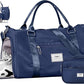 FIORETTO Womens Gym Tote Duffle Bag with Toiletry Bag, Sports Duffel Overnight Hospital Workout Carry on Bag for Girls with Wet Pocket & Shoe Compartment, Ideal for Travel, Swimming, Dance Navy Blue