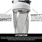 HELIMIX 1.5 Vortex Blender Shaker Bottle Holds Upto 20oz | No Blending Ball or Whisk | USA Made | Portable Pre Workout Whey Protein Drink Shaker Cup | Mixes Cocktails Smoothies Shakes | Top Rack Safe