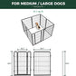 FXW Homeplus Unleashed Indoor Dog Playpen - Stress-Free and Safe Play, Heavy Duty 40 Inch 8 Wire Panels Dog Pen for Medium and Large Dogs, Black│Patented
