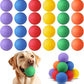 Shappy 24 Pieces Rubber Dog Tennis Balls for Dog Colorful Catching Pet Balls for Fetch Training 2.4 Inch Interactive Bounce and Floatable Toy for Park Beach
