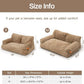 MEWOOFUN Cat Bed for Indoor Cats, Washable Dog Beds for Small Medium Dogs & Cats, Fluffy Cat Couch with Non-Slip Bottom, 26×19×13 Inch (Camel, 33.5" L x 25.6" W x 11.5" Th)