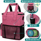 PetAmi Dog Travel Bag Pet Supplies Accessories Organizer for Traveling, Camping, Weekend; Cat Pet Travel Bag Kit Includes 2 Food Storage Containers, 2 Collapsible Bowls, 1 Feeding Mat (Pink)