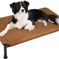 Veehoo Soft Plush Elevated Dog Bed, Raised Dog Beds with Heavy Duty Frame, Non-Slip Silicon Feet, Washable & Breathable Pet Cot for Indoor or Outdoor Use, 41" x 27", Brown, CWC2432A