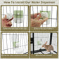 Rabbit Water Bottle, 800ml/28oz Hanging Automatic Water Dispenser for Cage, Ferret Bunny Guinea Pig Water Bowl,Suitable for Small Animal (Green, 800 ml/28 oz)