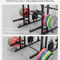 Mikolo Smith Machine, 2200lbs Squat Rack with LAT-Pull Down System & Cable Crossover Machine, Training Equipment with Leg Hold-Down Attachment