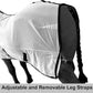 Horse Fly Sheet Equine Summer Sheets, Comfy Mesh Bug and Mosquito Protection Standard Neck - White 78"