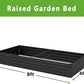 MGNO 2pcs 8x4x1FT Galvanized Raised Garden Bed-Outdoor Planter Box for Vegetables-Metal Garden Bed,Rectangle Planting Box for Herb,Flower,Black