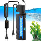 AquaMiracle Aquarium Filter with U - V Light & Pre-Filter Sponge, Fish Tank Filter with Timer for Green Water, Green Clean Machine Turtle Filter with Aeration for Aquarium and Pond 40-70 Gallon