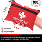 Protect Life Survival First Aid Kit for Home/Business, Camping Survival Kits | Mini Travel First Aid Kit | Camping Equipment | Small Kits for Car | Outdoor Emergency Survivals Pack - 100pcs