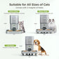 Automatic Cat Feeder for Pets, Programmable Meal Dispenser, for Timed Meals for Up to Cats & Dogs Including Dual Power Supply, and Capacity for 4 Meals Daily