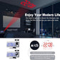 Projection Digital Alarm Clock for Bedrooms,Alarm Clock Radio on Ceiling, USB Charger Port, Temperature & Humidity Display, 7.3” Large Mirror LED Display,12/24H,Snooze,Dual Loud Clock- 4 Dimmer