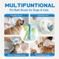 Dog Bath Brush, Silicone Pet Bath Brush with Soap Dispenser,Deep Cleansing & Gentle Massage for Dogs & Cats, Suitable for Long & Short Hair, Easy Grip, Bathing & Grooming(Green)
