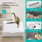 Stainless Steel Cat Litter Box, Large Top Entry Litter Box for Big Cats, Enclosed Kitty Litter Pan with Lid, Metal Cat Box Never Absorbs Odors, Easily Cleaning, Include Scoop
