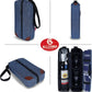 ALLCAMP Wine Bag - Insulated Cooler Bag with Wine Glasses, Bottle Opener & Wine Accessories for Wine Lovers - Portable Wine Gift Bag for Travel, Picnics, and Gift Ideas(Blue)