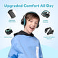 EarFun K4 Kids Bluetooth Headphones, Wireless Headphones with LED Lights, 74/85/94dBA Volume Limited, Built-in Mic, 90H Playtime, Bluetooth 5.4 Over Ear Headphone for iPad/Tablet/School, Dark Black