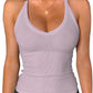 iGENJUN Workout Tops for Women Racerback Basic Tank Summer 2025 Camisole V Neck Slim Fit Ribbed Sleeveless