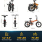 DriftGod Folding Electric Bike for Adults – 1000W Motor, 20"x3" Fat Tire, 48V Removable Battery, All-Terrain E-Bike with 7-Speed, Front Suspension – Powerful Foldable Ebike for Commuter
