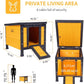 GEGURI Outdoor Cat House Weatherproof, Rabbit Hutch & Indoor Bunny Cage, Wooden Shelter for Feral Cats, Rabbits, Chickens & Small Animals