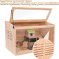 Wooden Hamster Cage,24" Lx16 Wx16 H,Animal Cabinet for Dwarf Syrian Hamsters Degus, Hamster Habitat with Openable Top and Large Acrylic Sheets.