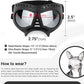 Small Dog Goggles Windproof for Small-Medium Breeds Dog Sunglasses Anti-UV with Adjustable Straps - Silver