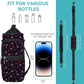 icolor Water Bottle Carrier Bag with Strap 25/32/40 oz Crossbody Bottle Holder with Phone Pocket Sling Sleeve Insulated Neoprene Water Bottle Pouch for Walking Travelling