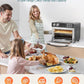 28QT Air Fryer Toaster Oven Combo, Large 12-in-1 Convection Countertop Oven with Next-Gen HeatWave Convection, 3-Layer Cooking, Rotisserie for Chicken, Fits 11" Pizza, Full Accessories, Sparkle Black