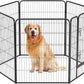 BestPet Dog Playpen Indoor 40 inch 6 Panels Metal Dog Pen Pet Dog Fence Outdoor Exercise Pen with Doors,Pet Puppy Playpen for RV Camping Yard, Black