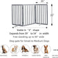 ZJSF Freestanding Indoor Dog Gate for House Foldable Wood Puppy Gate for Doorways Pet Gate for Stairs Extra Wide Pet Fence, Grey, 32" Height 3 Panels