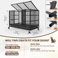 LEVELEVE 54 Inch Heavy Duty Indestructible Dog Crates for Large Dogs，Escape Proof Dog Cage Large Dogs with Lockable Wheels，Dog Kennel Furniture Indoor&Outside