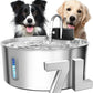 Dog Water Fountain Stainless Steel: 7L/236oz Cordless Large Dog Water Bowl Dispenser Automatic Cat Pet Water Fountain Indoor with Deeper Drinking Area, Multi-Pet Water Fountain with Ultra-Quiet Pump