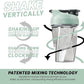 HELIMIX 1.5 Vortex Blender Shaker Bottle Holds Upto 20oz | No Blending Ball or Whisk | USA Made | Portable Pre Workout Whey Protein Drink Shaker Cup | Mixes Cocktails Smoothies Shakes | Top Rack Safe