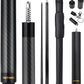 Carbon Fiber Pool Cue Stick, 12.4mm 8-Layer Tip Low Deflection Pool Cue Professional Pool Sticks for Adults with Pro Taper Cue Shaft 3/8 x 8 Joint Pin