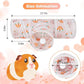 Rypet Guinea Pig Tunnel 3 Way Collapsible Small Pet Tunnels and Tubes with Interactive Ball for Baby Rabbit Ferret Hamster Chinchilla Hedgehog Hiding and Resting-White