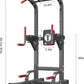 SogesHome Adjustable Pull Up Bar & Dip Station, Heavy Duty 500LB Capacity Multifunctional Home Gym Fitness Equipment for Strength Training, Push Up Stand for Arm, Back, Core & Full Body Workout