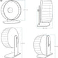 Niteangel Super-Silent Hamster Exercise Wheels: - Quiet Spinner Hamster Running Wheels with Adjustable Stand for Hamsters Gerbils Mice Or Other Small Animals (L, Transparent)