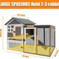 Rabbit Hutch-Indoor Outdoor Rabbit Hutch with Pull Out Tray Large Rabbit Hutch FirWood Bunny Hutch Indoor Guinea Pig Cages Waterproof Asphalt Roof, GREYWHITE, RAB HUTCH#17 (RAB17)