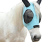 Stretchy Horse Fly Mask for Horses, Soft Lycra Equine Mesh Mask, Elasticity Horse Face Covering, Breathable&UV Protection, Pacific Blue, Cob