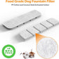 8 Pack Replacement Filters and 8 Pack Pump Sponges for SIBAYS 355oz/2.8Gal/10.5L Large Dog Water Fountain(FS70), Made of Coconut Shell Activated Carbon and PP Cotton, Food Grade Water Fountain Filters