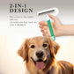 Pet Flea Comb for Dogs & Cats - Grooming Tool with Long & Short Steel Teeth, Safely Removes Tangles and Knots, Gentle Detangling Brush for Pet Hair (TG2043)(Green)