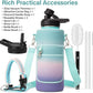 Insulated Water Bottle | Thickened Stainless Steel Vacuum Metal | Portable Sports Water Jug for Gym and Hiking with Straw, Carrier Bag, Handle Strap | BPA-Free 32 oz