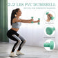Pilates Ring Set 9 PCS, Magic Circle Yoga Ring, Pilates Ball, 2.2lb *2 Dumbbells, Resistance Bands, Tape Measure, Pilates Weight Kit Equipment Accessories for Home Workouts Fitness Yoga