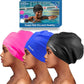 3 Pack Extra Large Swim Cap for Braids & Dreadlocks - Waterproof Silicone Swim Hat for Women with Long Thick Hair, Protective Swim Cap Cover Ears for Swimming, Shower, Bathing
