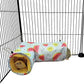 Large Caliber Guinea Pig & Rat Tunnel Hideout & Hammock, Corner Hideout Toy for Guinea Pig, Ferret, Hedgehog & Piggy to Hide and Shuttle (3. Tunnel-Watermelon)