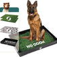MEEXPAWS Dog Grass Pad with Foldable Dog Litter Box, Extra Large Pee Pad Holder Foldable Liner Base High Side with Odor Free Artificial Grass for Potty Training Balcony, 2 PCS Reusable Pee Pads